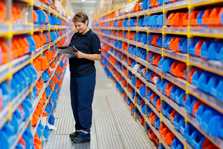 woman working in warehouse