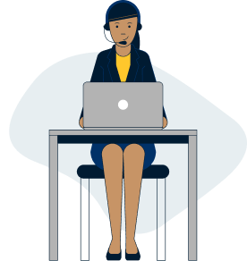 Illustration of an insurance advisor